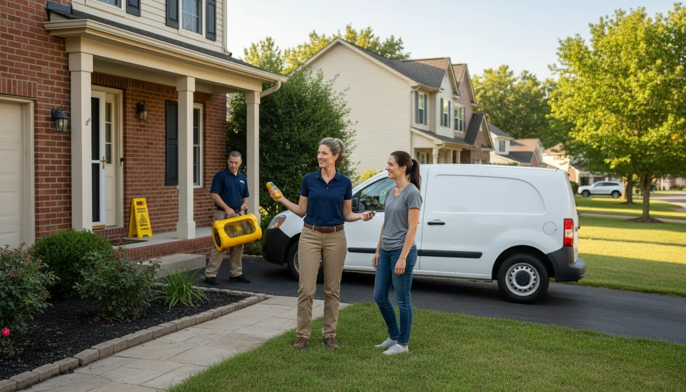 Residential water damage restoration in Gilberts, IL